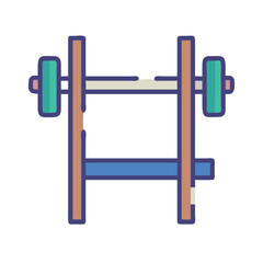  Versatile Squat Rack Icon. Design of Fitness and Gym Icons.