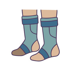  Weighted Ankle Socks Icon for Training. Design of Fitness and Gym Icons.