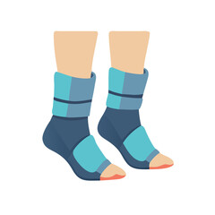  Dynamic Weighted Ankle Socks Icon for Fitness. Design of Fitness and Gym Icons.