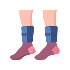  Versatile Weighted Ankle Socks Icon for Exercise. Design of Fitness and Gym Icons.