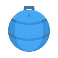  Dynamic Weighted Stability Ball Icon. Design of Fitness and Gym Icons.