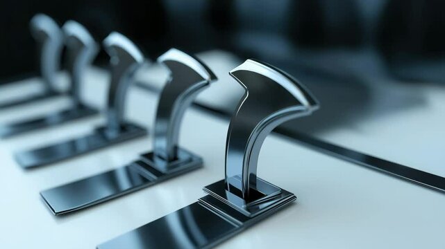 Elegant Arrangement of Shiny Metallic Clips Showcasing Modern Design and Sleek Surface for Perfect Organization and Functionality
