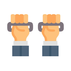 Obraz premium Versatile Weightlifting Wrist Cuffs Icon. Design of Fitness and Gym Icons.