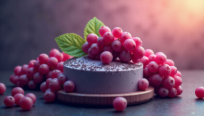 chocolate cake with cherries
