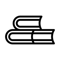 book stack line icon