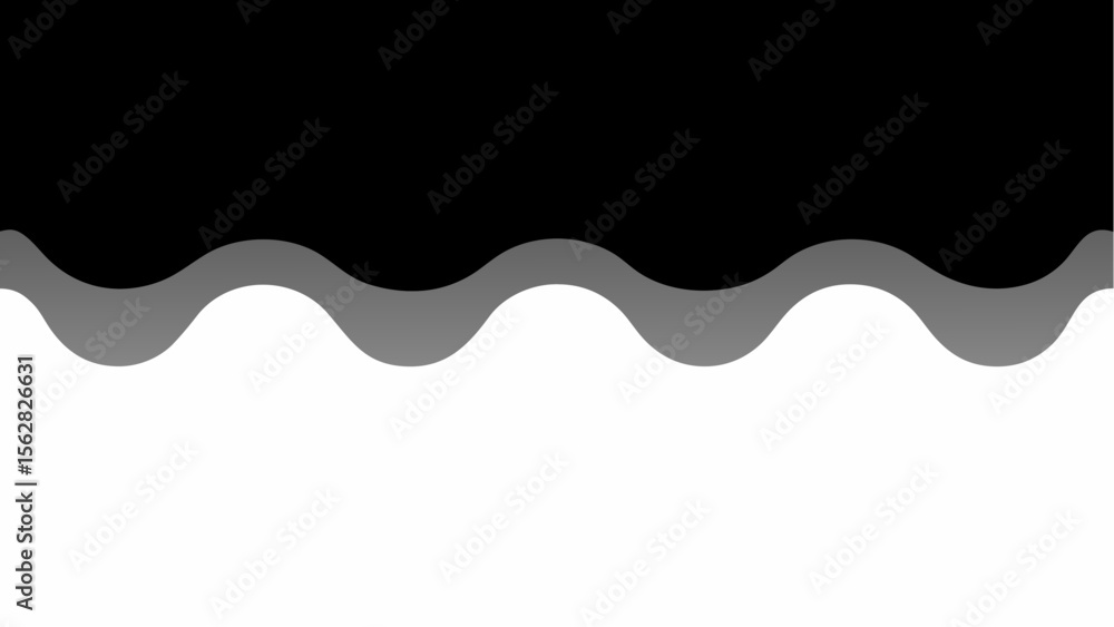 Poster abstract black and white wave pattern with gray transition in a simple graphic representation