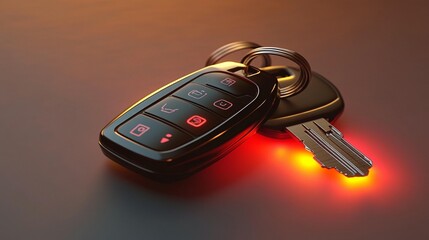 Illuminated Car Key with Remote