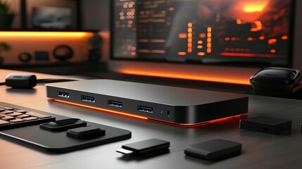 USB Hub: 4-Port Desktop Device