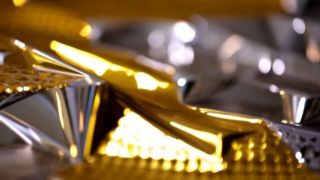 Golden silver metallic texture pattern