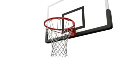 Basketball Hoop: Close-up of a Basketball Net and Backboard