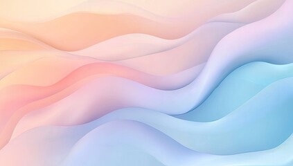 Abstract wavy shapes in pastel colors