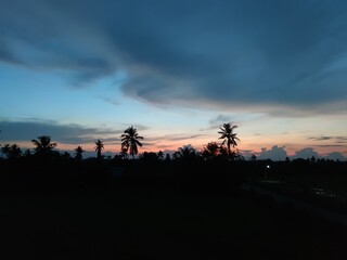 sunset in the sky