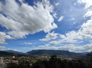 clouds over the mountains