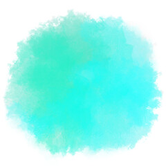 青のまるい水彩