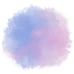 紫とピンクのまるい水彩