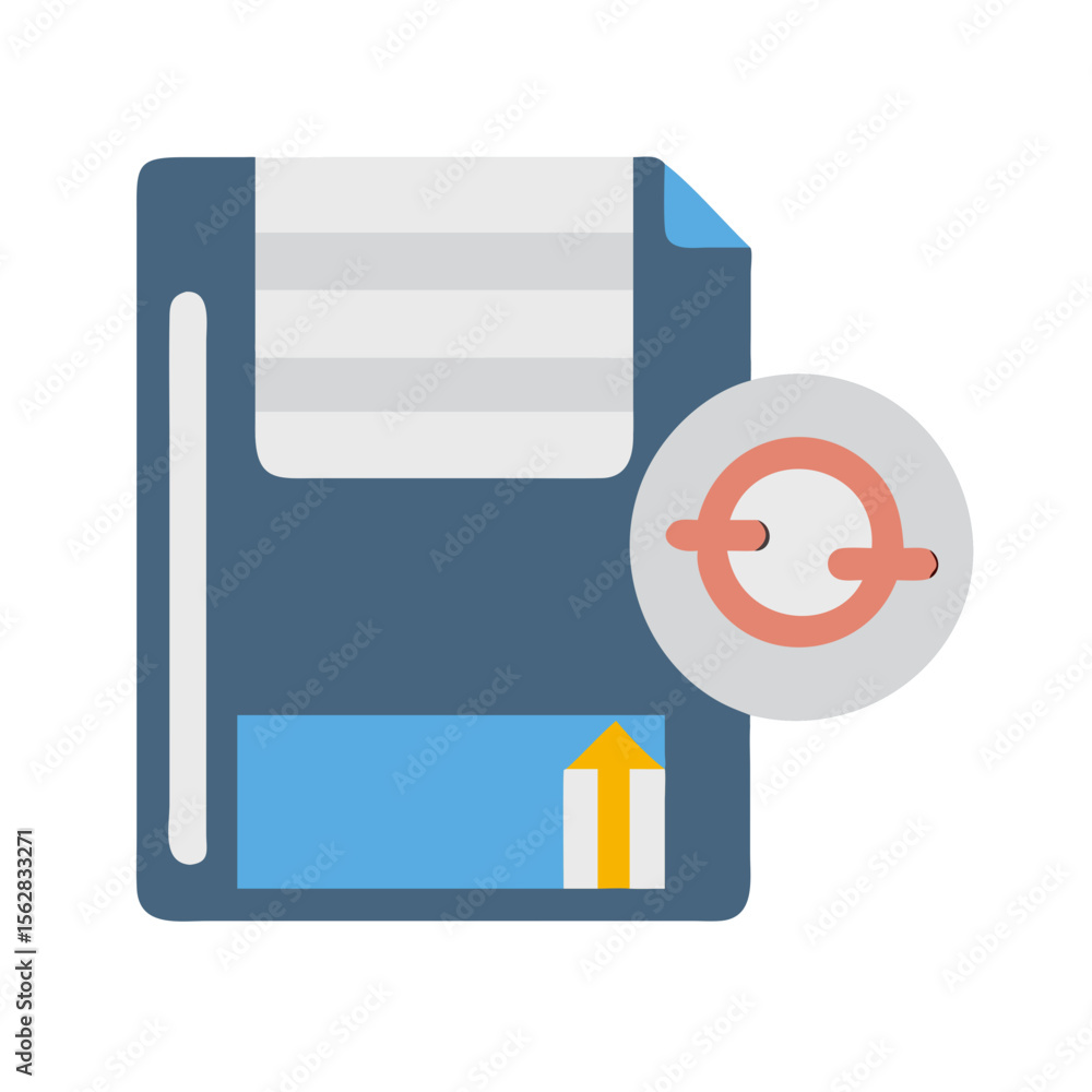 Poster Retro floppy disk file transfer concept on dark background