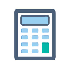 Illustration of a calculator on a black background