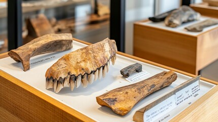 Ancient Animal Jawbone and Bones