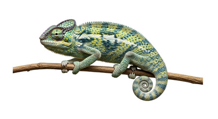 Close-up of a Vibrant Chameleon on a Branch