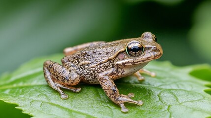 Tiny Frog on a Leaf