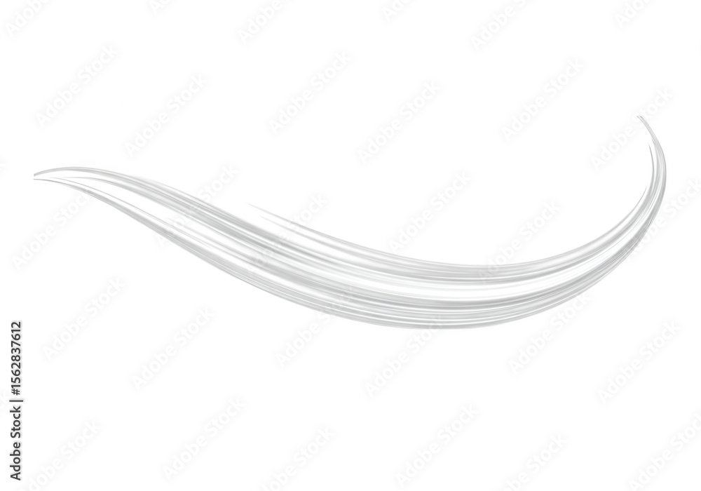 Poster a smooth, abstract white wave design element flowing across the frame isolated on transparent backgr