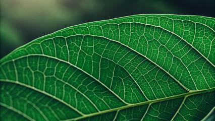 Sustainable business green environmental. Close up green leaf nature texture vein macro pattern plant detail fresh . Environment, earth day, corporate, development, eco friendly, save energy