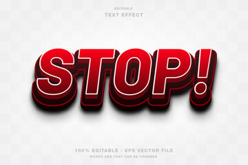 Bold Red 3D Text Effect - Impactful Editable Style