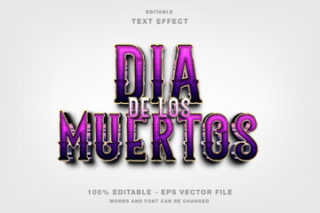 Dia de los Muertos Mystical 3D Text Effect - Bold & Editable Cultural Style