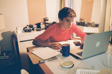 Analog Teen Studying