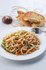 Fried Udon with Bacon