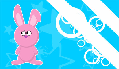 bunny chibi character cartoon background in vector art