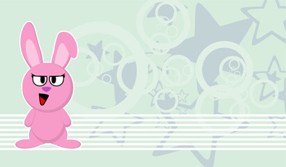 bunny chibi character cartoon background in vector art