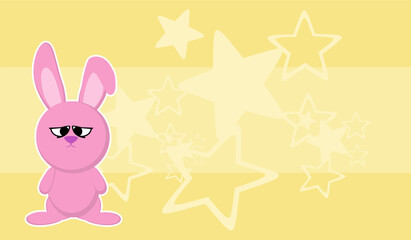 bunny chibi character cartoon background in vector art