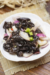 Cold dish black fungus