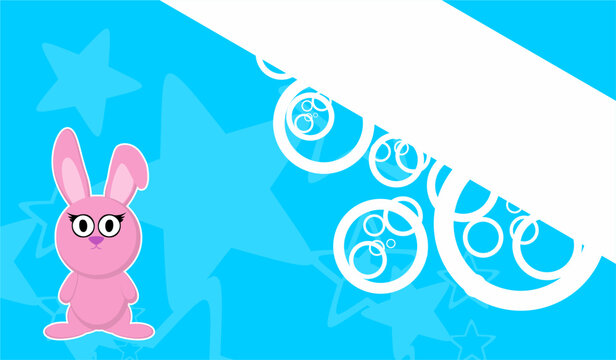 bunny chibi character cartoon background in vector art
