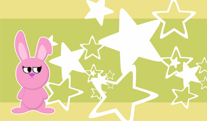 bunny chibi character cartoon background in vector art