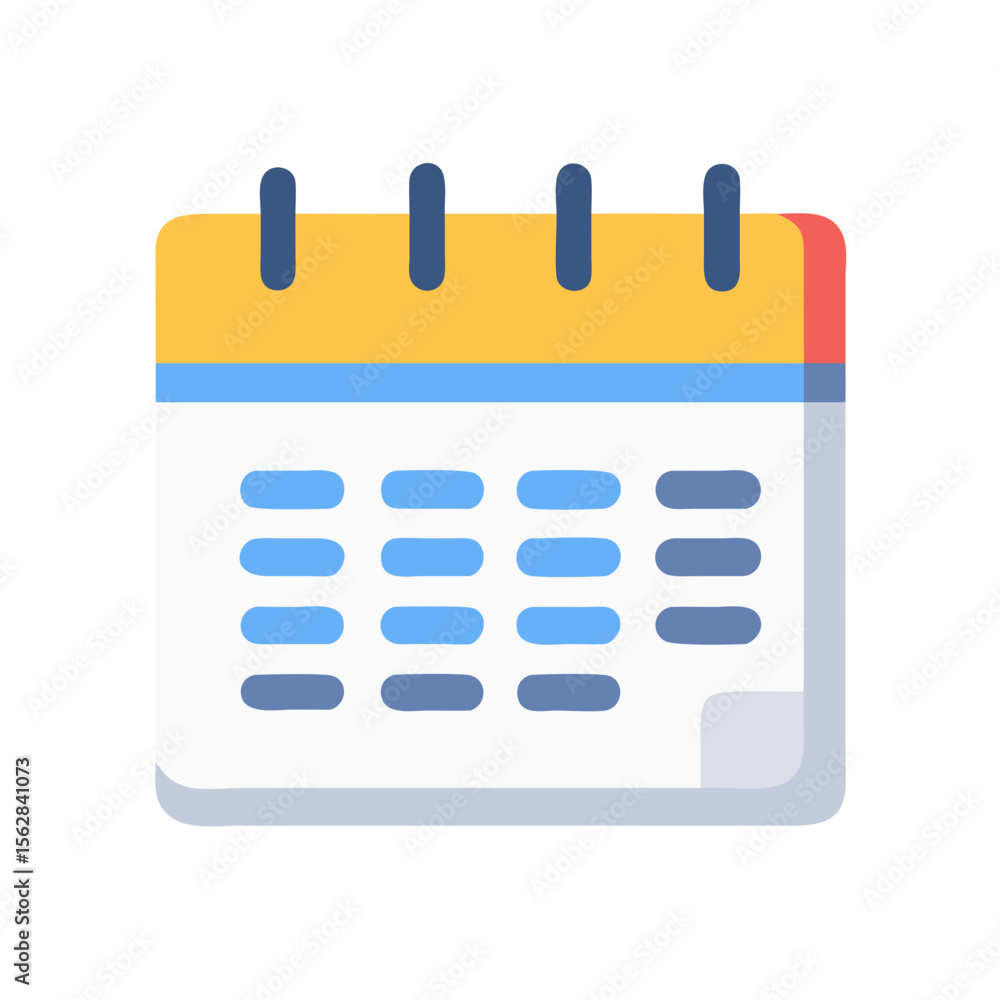 Poster calendar icon with appointment dates reminder on black background