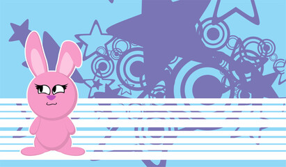 bunny chibi character cartoon background in vector art