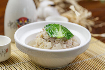 Chop Pork with Sunflower Soup