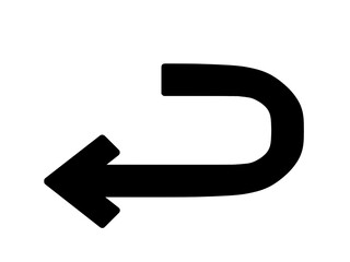 シンプル戻るアイコン（黒）