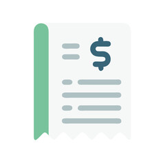 Flat design style of invoice receipt dollar symbol vector