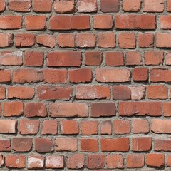 Red brick wall texture, seamless pattern, outdoor, background