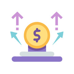 Investment growth visual illustrating financial rise and business success