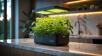 Smart Indoor Garden with LED Grow Lights – Modern Home Agriculture System
