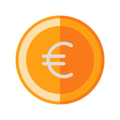 Isolated Euro Coin on Black Background Representing European Currency