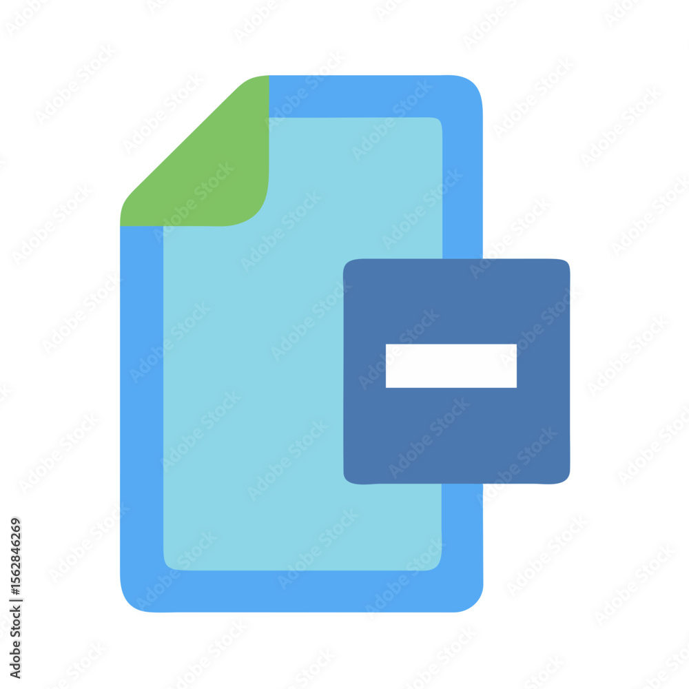 Aufkleber delete file icon in flat style on black background