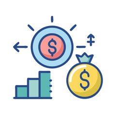 Financial Growth and Investment Opportunities Depicted in Simple Graphics