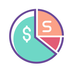Abstract pie chart visual representing financial growth and data