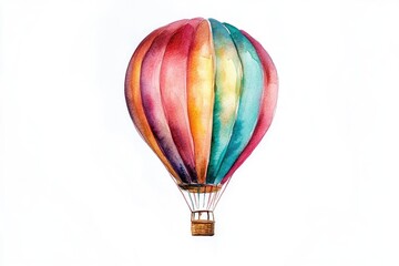 Fototapeta premium Watercolor hot air balloon illustration