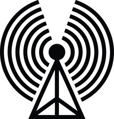 Signal Tower with Concentric Waves Icon